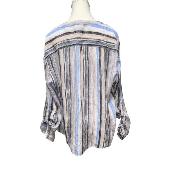 Hope & Harlow Spirited Stripe Shirt Size XL - Picture 5 of 6